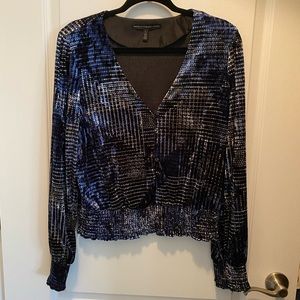 white house black market v-neck blouse